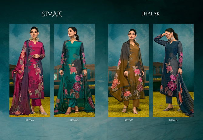 Jhalak By Glossy Crape Printed Dress Material Exporters In India